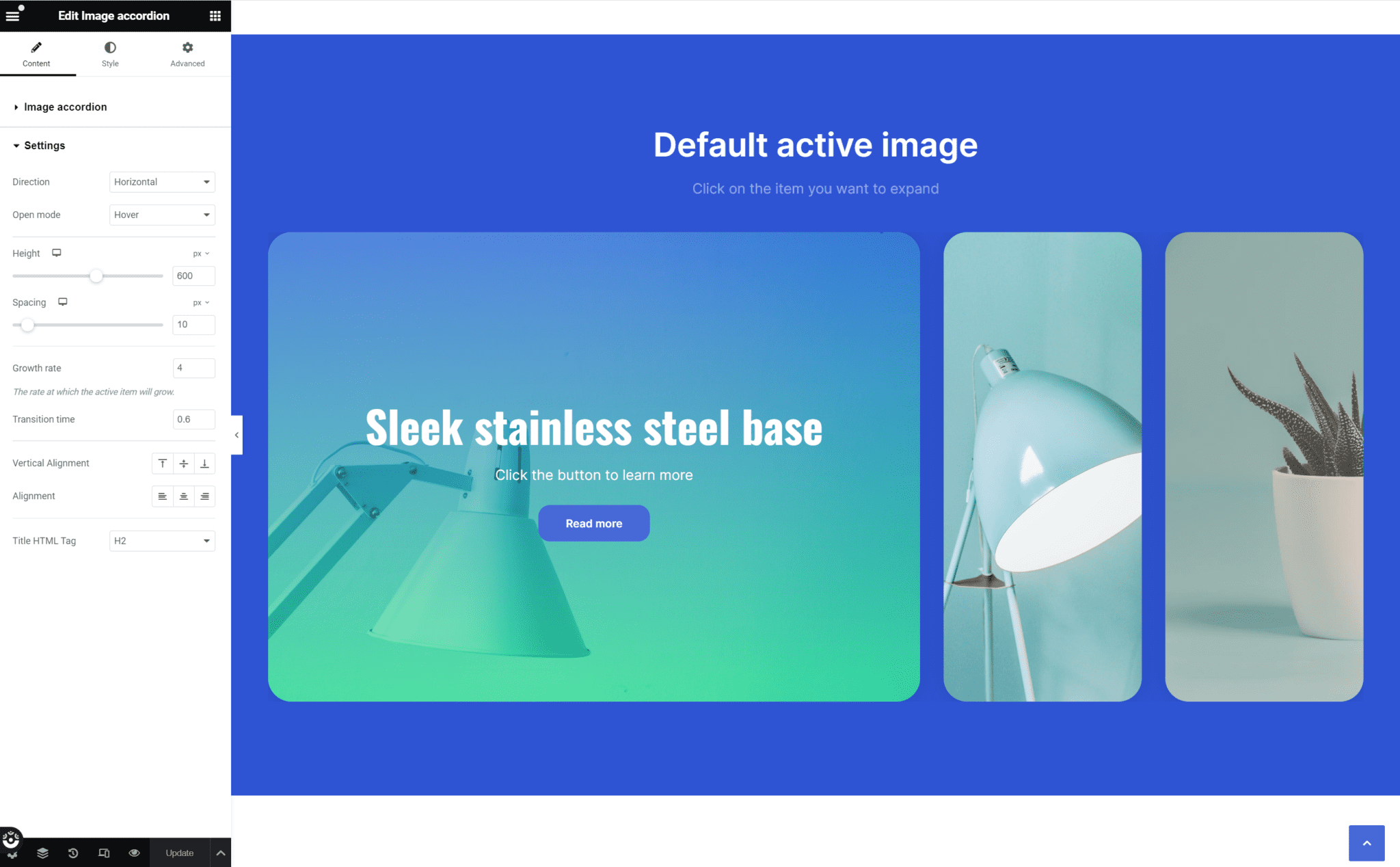 Using the Image Accordion Widget - aThemes Knowledge Base