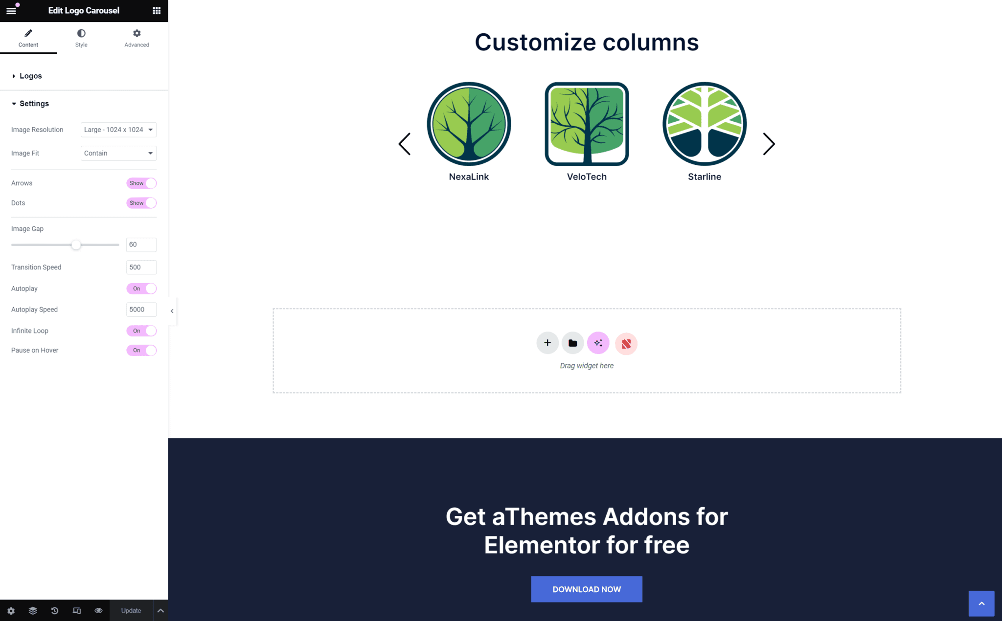 Using the Logo Carousel Widget - aThemes Knowledge Base