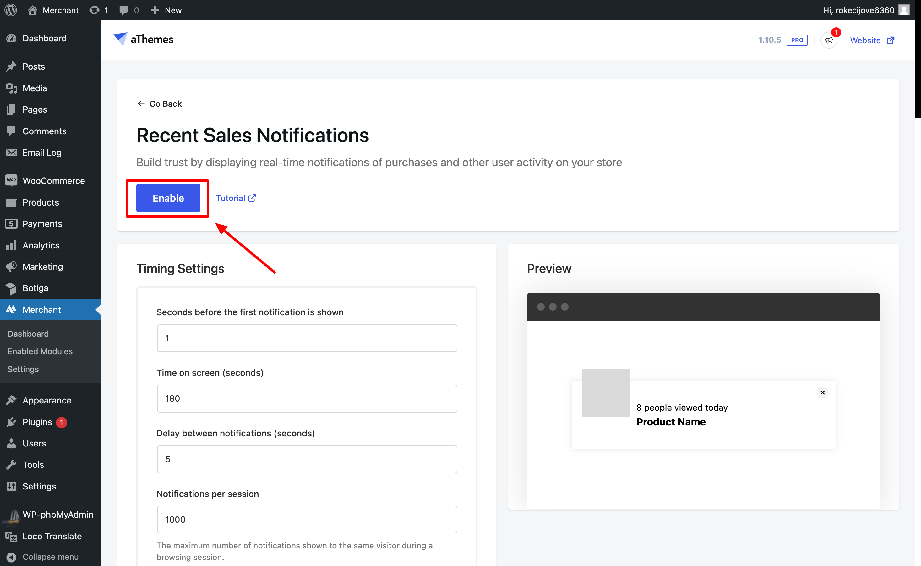 Merchant Pro Merchant Pro Recent Sales Notifications Documentation