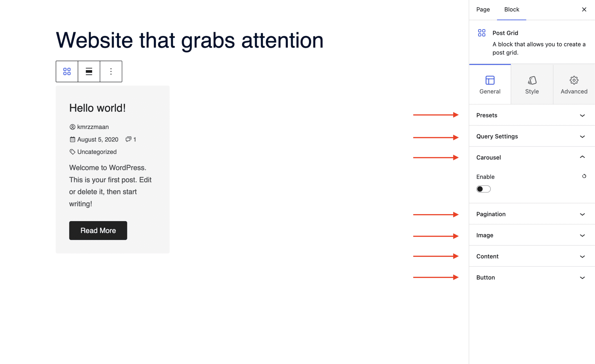 Using the Post Grid Block - aThemes Knowledge Base
