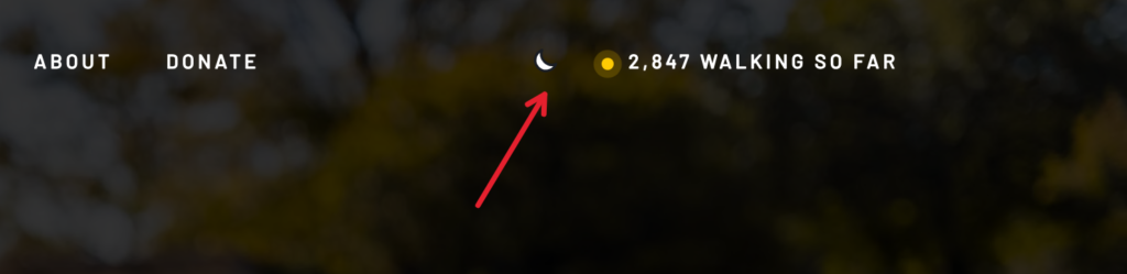 The Dark Mode Switch moon icon in the site header